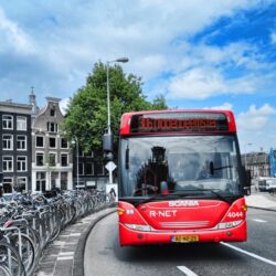 Download Wallpapers Amsterdam, Bus, City 4K Ultra HD HD