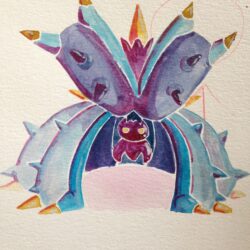 Toxapex from Pokémon sun moon watercolor art