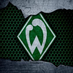 Download wallpapers Werder Bremen, 4k, logo, Bundesliga, metal