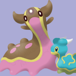 OC) Gastrodon/Shellos in Ken Sugimori’s style mixed with my own