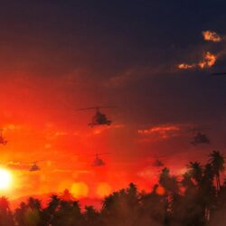 Image Helicopters US Vietnam War Sunrises and sunsets