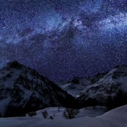 Milky Way above the mountains Wallpapers #