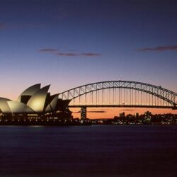 Bridges: Opera House Bridge Night Australia Sydney Desktop
