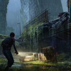 Download wallpapers the last of us, apocalypse, girl, city