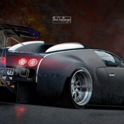 Bugatti Veyron Gets Stanced, Luckily It’s a Rendering
