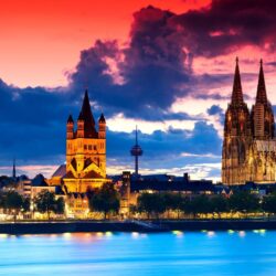 Cologne Cathedral At Dusk HD desktop wallpapers : High Definition