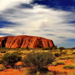 Nature Scene of Uluru Rock in Australia Wallpapers