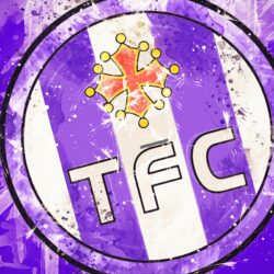 Download wallpapers Toulouse FC, 4k, paint art, creative, French