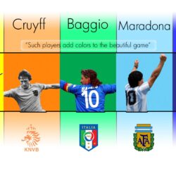Pele, Cruytt, Baggio, Maradona and Zidane