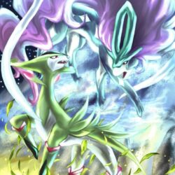 Virizion and Suicune by Aoi