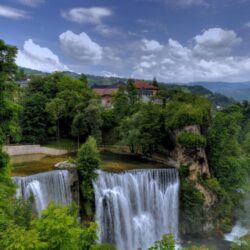Wallpapers Bosnia and Herzegovina Jajce Nature Waterfalls