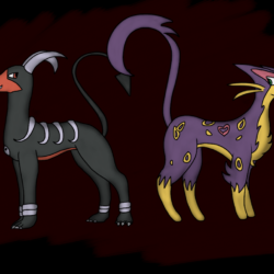 Houndoom and Liepard by Sylveon13