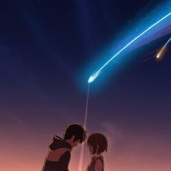 Your Name, beautiful meteor iPhone XS/X wallpapers