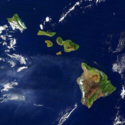 Hawaii from satellite wallpapers