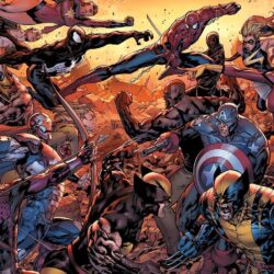 Download wallpapers new avengers, spiderman, wolverine, Luke Cage