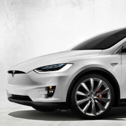 2016 White Tesla Model X Front View iPhone 6+ HD Wallpapers HD