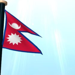 Nepal Flag 3D Free Wallpapers