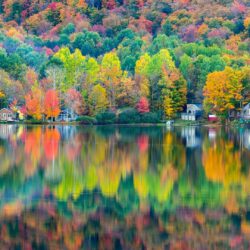Autumn At The Lake Elmore, Vermont Wallpapers
