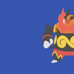 Emboar Pokemon Minimalist Blue wallpapers