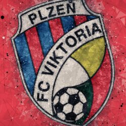 Download wallpapers FC Viktoria Plzen, 4k, geometric art, logo