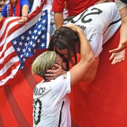Abby Wambach Kisses Wife After World Cup Win