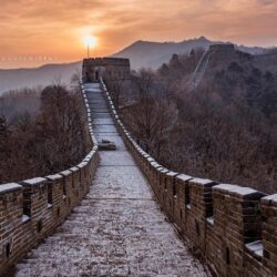 Great Wall Of China Sunris HD Wallpaper, Backgrounds Image