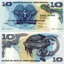 Picture Banknotes 10 kina Papua New Guinea Money