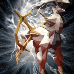 arceus paperkraft with backgrounds by magicalyuki