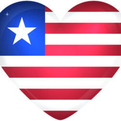 Liberia Large Heart Flag