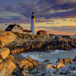 Lighthouses: Lighthouse Portland Maine Lighthouses Oceans Rocks
