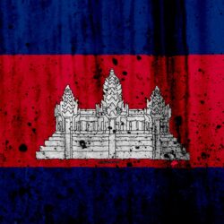 Download wallpapers Cambodian flag, 4k, grunge, flag of Cambodia