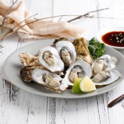 Wallpapers lime, seafood, soy sauce, mussels image for
